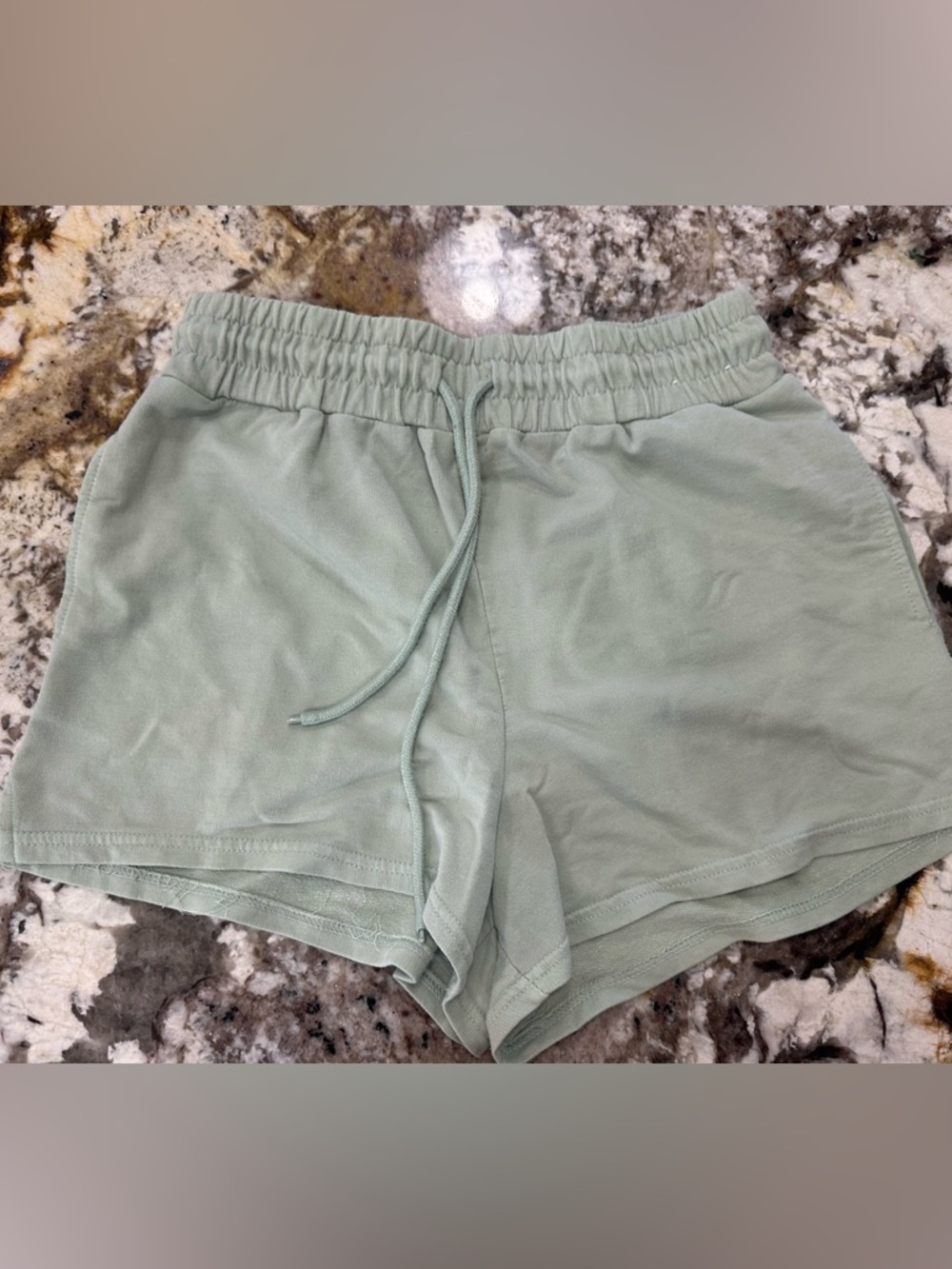 Casual Drawstring Women’s Shorts in Sage Green